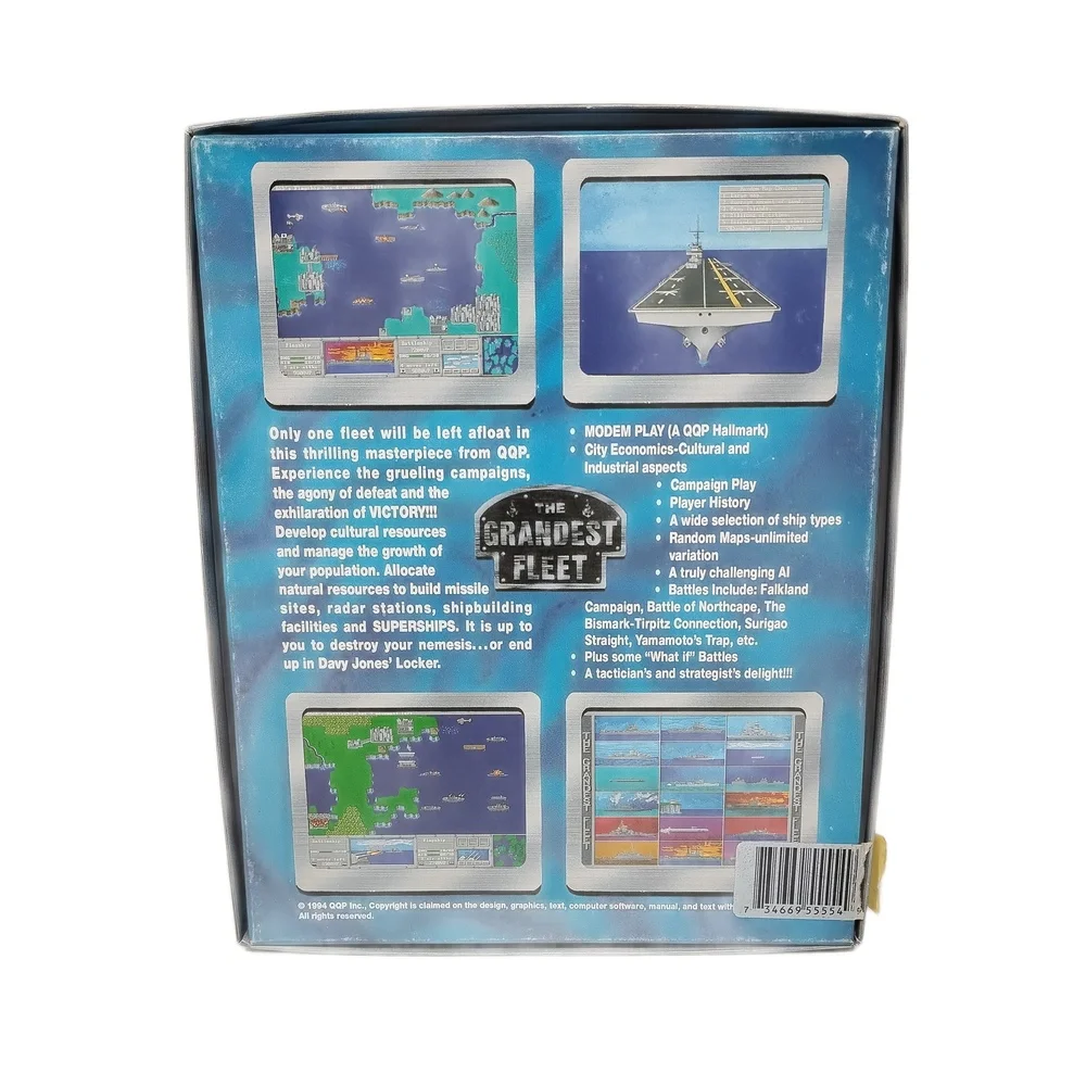 Vintage The Grandest Fleet (PC Game, 1994) Naval Strategy Simulation PC Game